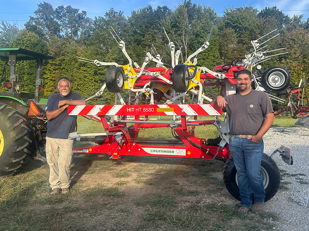 Box 3 Cairns Farms purchased a new Poettinger 8680 8 Basket Tedder